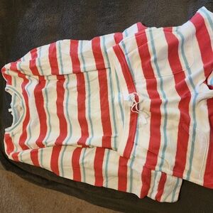 Striped Red and White Lounge Set